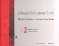Bach Complete Organ Works 2 Preludes Fugues Ii +cd Sheet Music Songbook