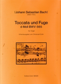 Bach Toccata And Fugue In D Minor Organ Sheet Music Songbook