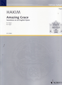 Hakim Amazing Grace Variations Organ Sheet Music Songbook