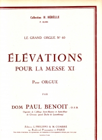 Benoit 6 Elevations Pour La Messe Xi Organ Sheet Music Songbook