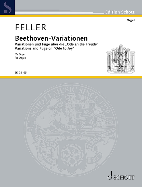 Feller Beethoven Variations Organ Sheet Music Songbook
