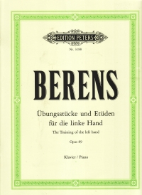 Berens Training Of The Left Hand Op89 Piano Sheet Music Songbook