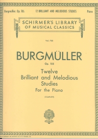 Burgmuller Studies Op105 (12 Brilliant ) Piano Sheet Music Songbook