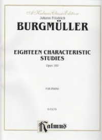 Burgmuller Studies Op109 18 Characteristic Piano Sheet Music Songbook