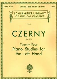 Czerny Studies For Left Hand (24) Op718 Piano Sheet Music Songbook
