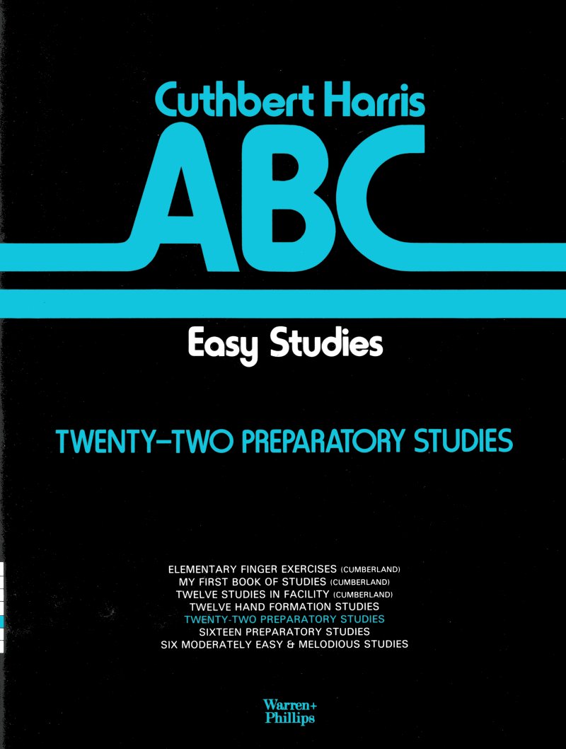 Harris 22 Preparatory Studies Abc Easy Studies Sheet Music Songbook