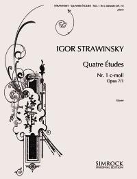 Stravinsky Etudes (4) Op7 No 1 Cmin Piano Sheet Music Songbook