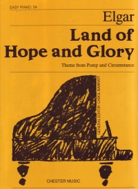 Elgar Land Of Hope & Glory Easy Solo 54 Sheet Music Songbook