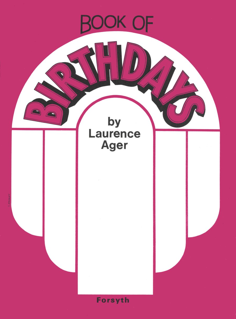 Book Of Birthdays Ager Piano Sheet Music Songbook