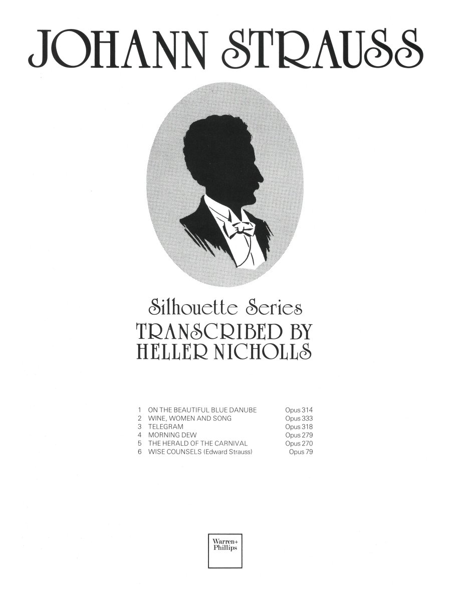 Silhouette Strauss Piano Sheet Music Songbook