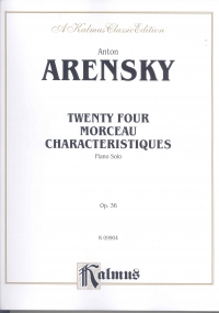 Arensky 24 Morceau Characteristiques Op 36 Sheet Music Songbook