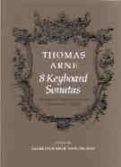 Arne 8 Keyboard Sonatas Piano Sheet Music Songbook