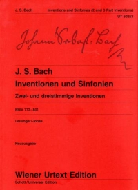 Bach Inventions & Sinfonias Leisinger Piano Sheet Music Songbook