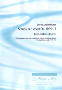 Beethoven Sonata Op10 No1 Cmin Craxton/tovey Piano Sheet Music Songbook
