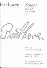 Beethoven Sonata Op22 Bbmaj Piano Craxton Sheet Music Songbook