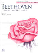 Beethoven Variations (32) Cmin Piano Sheet Music Songbook