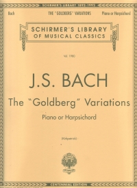 Bach Goldberg Variations Piano Sheet Music Songbook