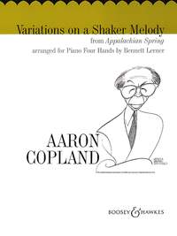 Copland Variations On A Shaker Melody Piano Duet Sheet Music Songbook
