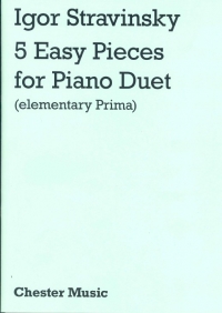 Stravinsky 5 Easy Pieces Piano Duet Sheet Music Songbook