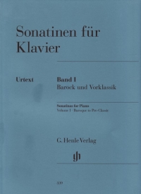 Sonatinas For Piano 1 Baroque To Pre-classic Sheet Music Songbook