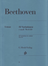 Beethoven Variations (32) Cminor Piano Sheet Music Songbook