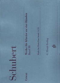 Schubert Works For Piano Four Hands Book 3 Paperbk Sheet Music Songbook