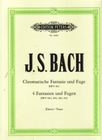 Bach Fantasias & Fugues (urtex/keller) Piano Sheet Music Songbook
