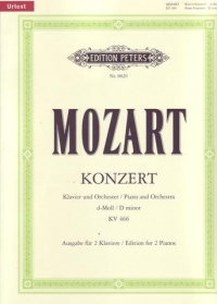 Mozart Concerto K466 No 20 Dmin Fischer Sheet Music Songbook