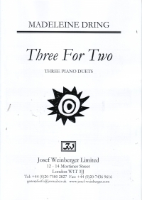 Dring Three For Two Piano Duets Sheet Music Songbook