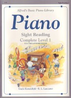 Alfred Basic Piano Sight Reading Complete Level 1 Sheet Music Songbook
