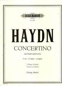 Haydn Concertino In C Hobxiv/3 2 Pianos (p6282) Sheet Music Songbook