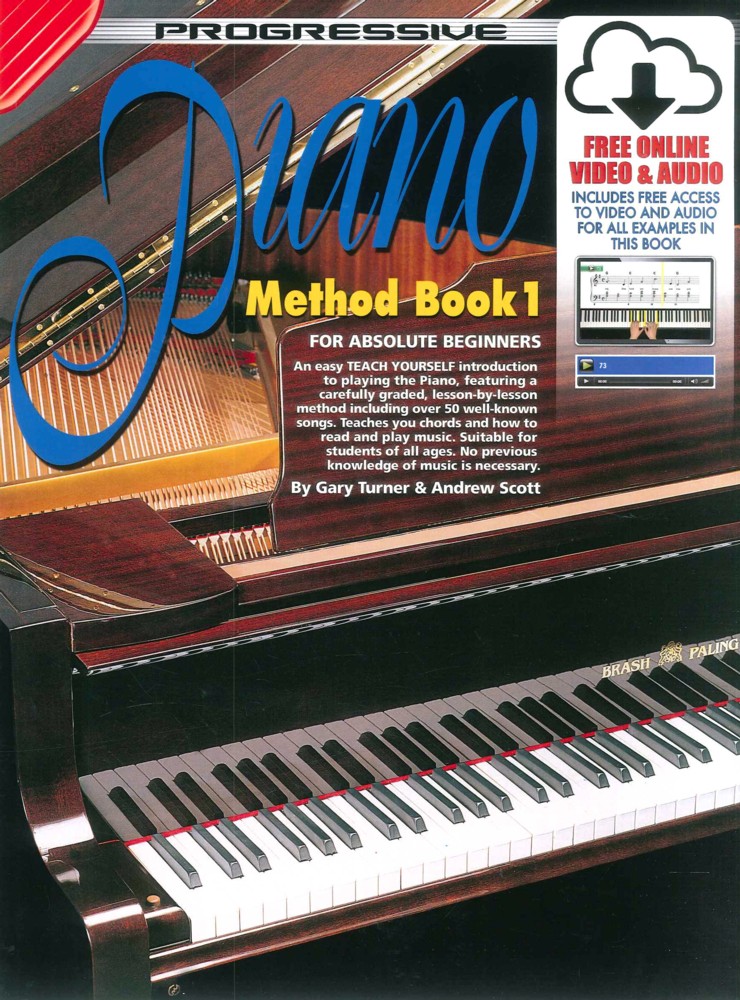 Progressive Piano Method Book 1 Book+ Audio Sheet Music Songbook