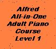 Alfred Basic Adult All-in-one Course 1 Cd Sheet Music Songbook