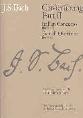 Bach Clavierubung Pt 2 Italian Concerto/french Ov Sheet Music Songbook