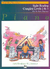 Alfred Basic Piano Sight Reading Complet Level 2-3 Sheet Music Songbook