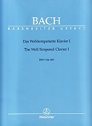 Bach Well Tempered Clavier 1 Ed Durr Piano Sheet Music Songbook