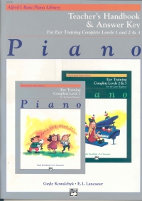 Alfred Basic Piano Ear Training Teachers Comp1-2/3 Sheet Music Songbook