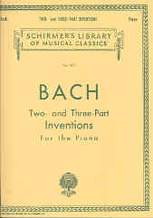 Bach Inventions (2 & 3-part) Czerny Piano Sheet Music Songbook