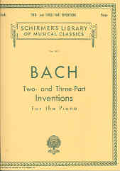 Bach Inventions (2 & 3-part) Czerny Piano Sheet Music Songbook