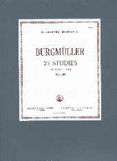 Burgmuller Studies (25) Op100 Piano Sheet Music Songbook