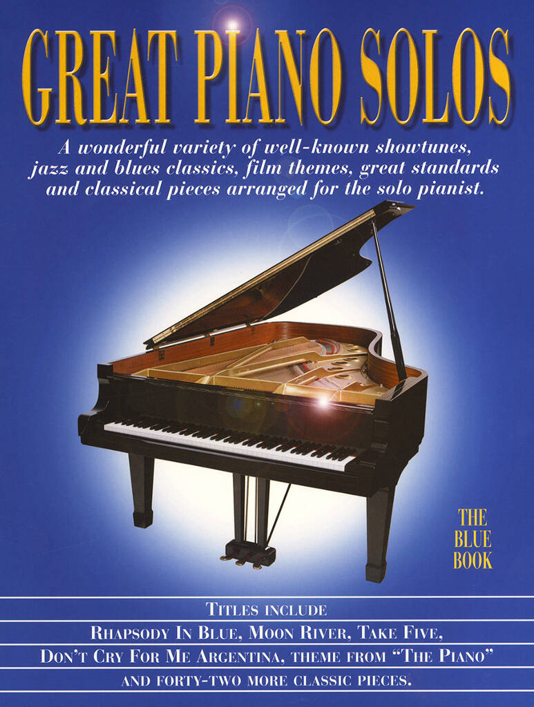 Great Piano Solos Blue Book Sheet Music Songbook
