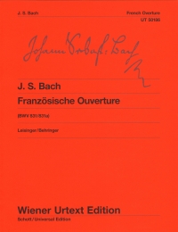 Bach French Overture Cmin & Bmin Versions Piano Sheet Music Songbook