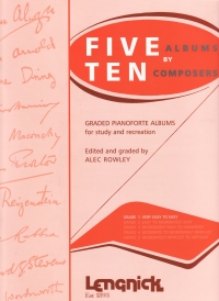 Five By Ten Grade 1 Rowley Piano Sheet Music Songbook