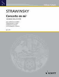 Stravinsky Concerto Dumbarton Oaks 2 Pianos Sheet Music Songbook