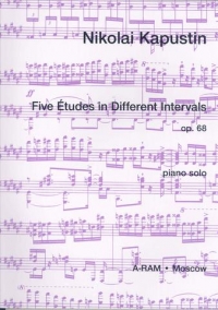 Kapustin 5 Etudes In Different Intervals Op68 Sheet Music Songbook