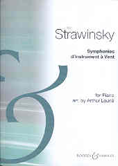 Stravinsky Symphonies Of Wind Instruments Pf Solo Sheet Music Songbook