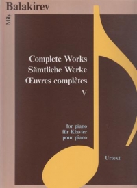 Balakirev Complete Piano Works Vol 5 Sheet Music Songbook