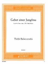 Badarzewska Gebet Einer Jungfrau (virgins Prayer) Sheet Music Songbook