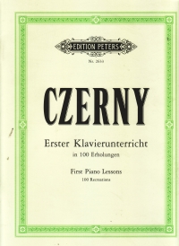 Czerny 100 Recreations Studies For Beginner Piano Sheet Music Songbook