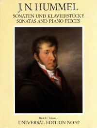 Hummel Sonatas & Piano Pieces Vol 2 Sheet Music Songbook